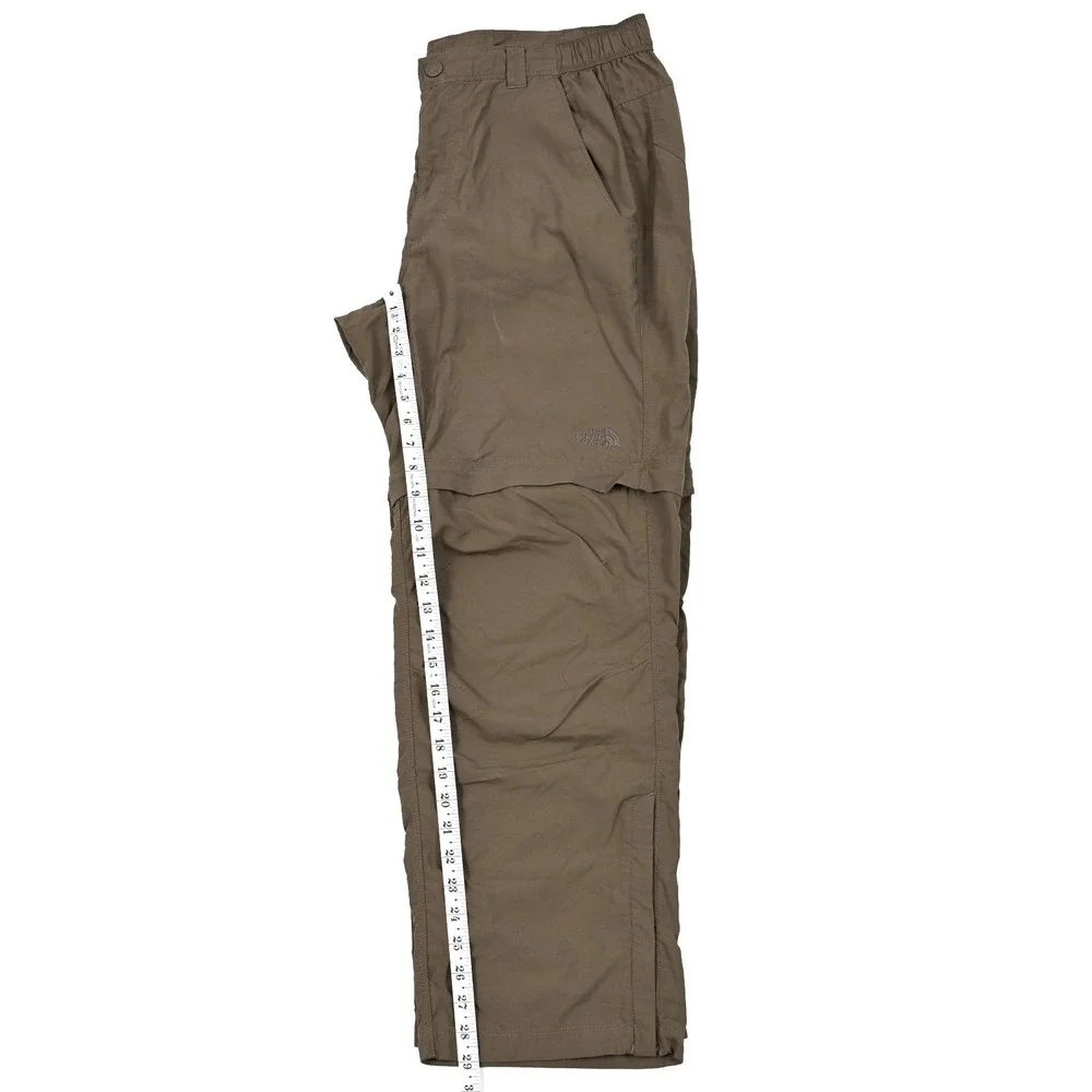 The North Face Pants Mens L 34x29 Brown‎ Convertible Cargo Ankle Zips Drawstring